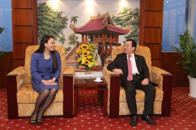 Chủ tịch HĐTV Tập đoàn Nguyễn Quốc Khánh tiếp Chủ tịch Hội Liên hiệp phụ nữ Việt Nam