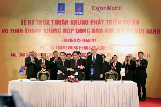 Lễ ký Thỏa thuận khung Phát triển Dự án và Thỏa thuận khung Hợp đồng Bán khí Cá Voi Xanh giữa PVN, PVEP và ExxonMobil